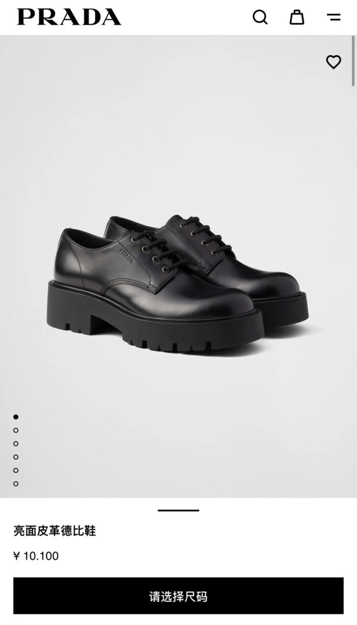 Scarpe Prada in pelle nera, design elegante, suola robusta, ideale per ogni occasione style.