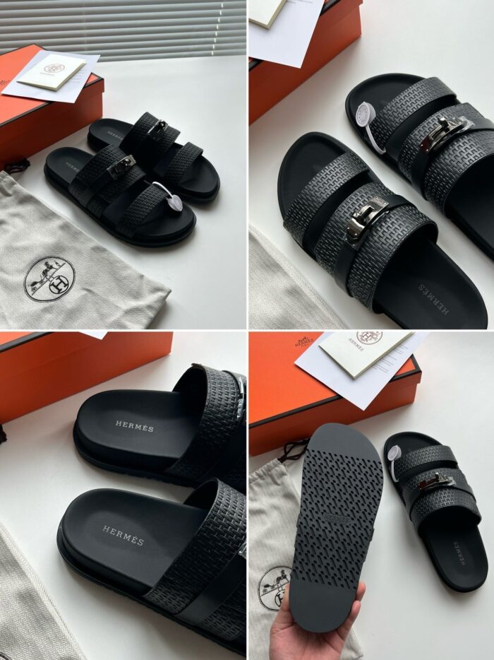 Sandali neri eleganti con cinghie larghe, design moderno e comfort ideale per ogni occasione.