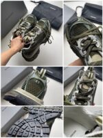 Scarpe sportive verdi da corsa con tomaia elegante e suola antiscivolo robusta.