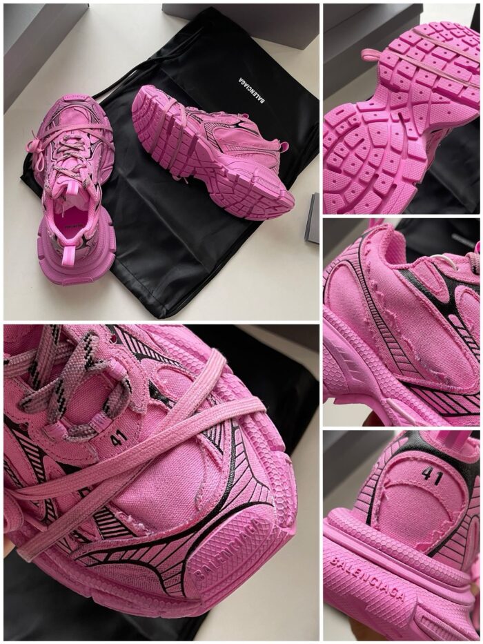Scarpe sportive rosa moderne con suola antiscivolo e design elegante per attività e casual.