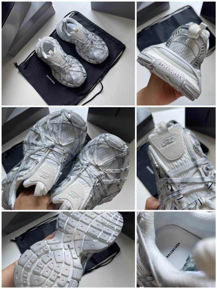Scarpe da ginnastica grigie moderne, comfort e stile per sport e uso casual.