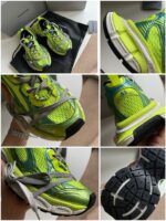 Scarpe da corsa giallo verde con borsa nera, leggere e antiscivolo per atletica e sport outdoor.