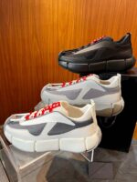Scarpe sneakers moderne con diverse colori e design, in stile trendy 2024.