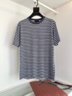 Maglietta a righe blu navy e chiara, casual, trendy e ideale per look informali.