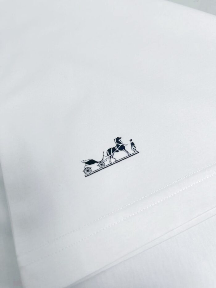 Tovaglia di lusso con ricamo di carrozza, cane e figura in stile classico, elegante e raffinata.