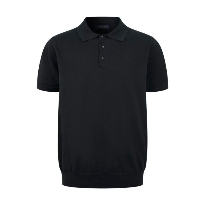 Maglietta polo nera classica, versatile e elegante, perfetta per ogni occasione casual o formale.