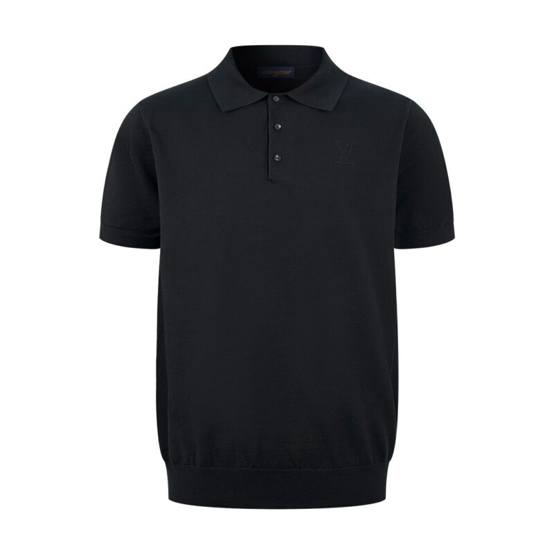 Maglietta polo nera classica, versatile e elegante, perfetta per ogni occasione casual o formale.