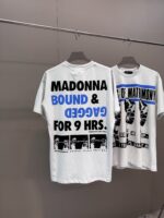 T-shirt Madonna provocatoria con slogan audace e design streetwear originale.