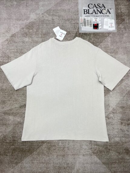 Maglietta beige casual CASA BLANCA, dalla vestibilità comoda e stile minimalista.