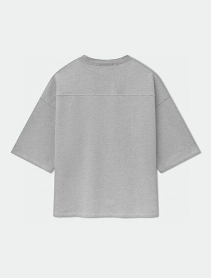 Maglietta grigia casual da uomo, vestibilità relax, stile semplice e versatile, ideale per ogni occasione.