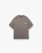T-shirt grigia oversize unisex, stile streetwear, morbida, versatile e minimalista.