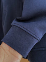 Polsino di felpa navy elastico, morbido e resistente, ideale per uno stile casual e confortevole.