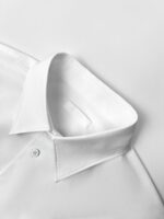 Camicia bianca classica con colletto a punta, tessuto in cotone di alta qualità, stile elegante e versatile.