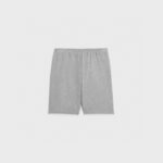 Pantaloncini grigi comodi con elastico, perfetti per relax e sport.