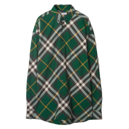Camicia a quadri verde e giallo, stile casual e versatile per lautunno.