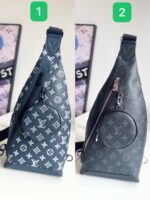 Borse Louis Vuitton monogramma moderne in blu chiaro e grigio scuro, stile elegante e versatile.
