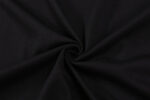 Tessuto nero satinato elegante, lucente, a spirale, perfetto per moda e decorazioni raffinate.
