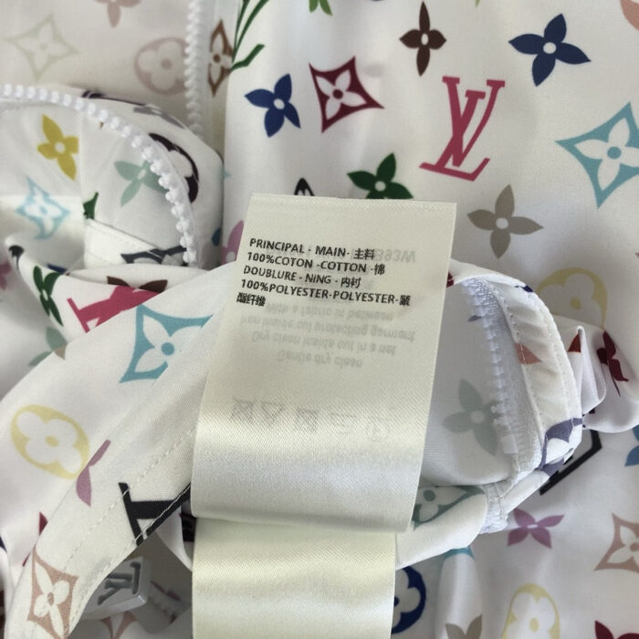 Maglietta Louis Vuitton con monogramma colorato in cotone, stile trendy e di lusso.
