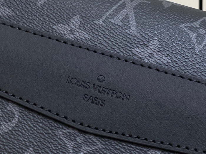 Borsa Louis Vuitton in pelle di lusso con monogramma iconico e dettaglio embossato PARIS.