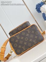 Borsa Louis Vuitton Monogram in pelle arancione, design elegante e funzionale, dettagli di lusso.