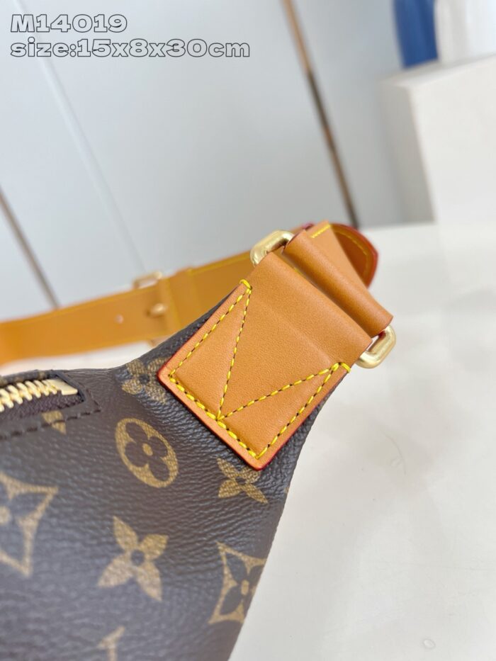Borsa Louis Vuitton Monogram in pelle e tela di lusso, dettagli eleganti e pratici.