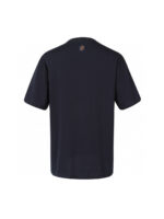 Maglietta navy semplice con logo ricamato, girocollo e vestibilità comoda, stile casual e versatile.