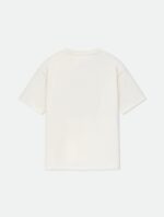 Maglietta cream minimalista senza stampa, stile casual e versatile, comoda e facile da abbinare.