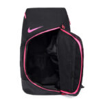 Zaino Nike nero e rosa, pratico e alla moda per scuola e sport.