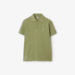 Maglietta polo verde oliva uomo, classica, leggera e elegante con logo ricamato.