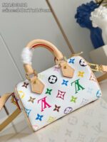 Borsa Louis Vuitton colorata e giocosa, stile moderno con logo iconico e dettagli vivaci.