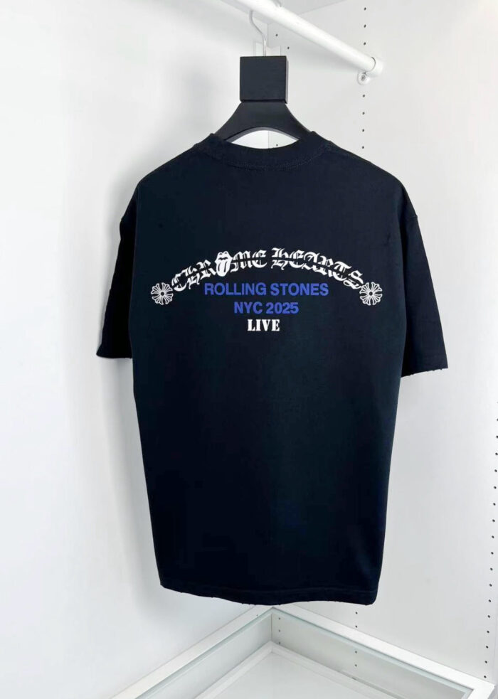 Maglietta Rolling Stones NYC 2023, merchandising concerto rock band, stile casual e di tendenza.