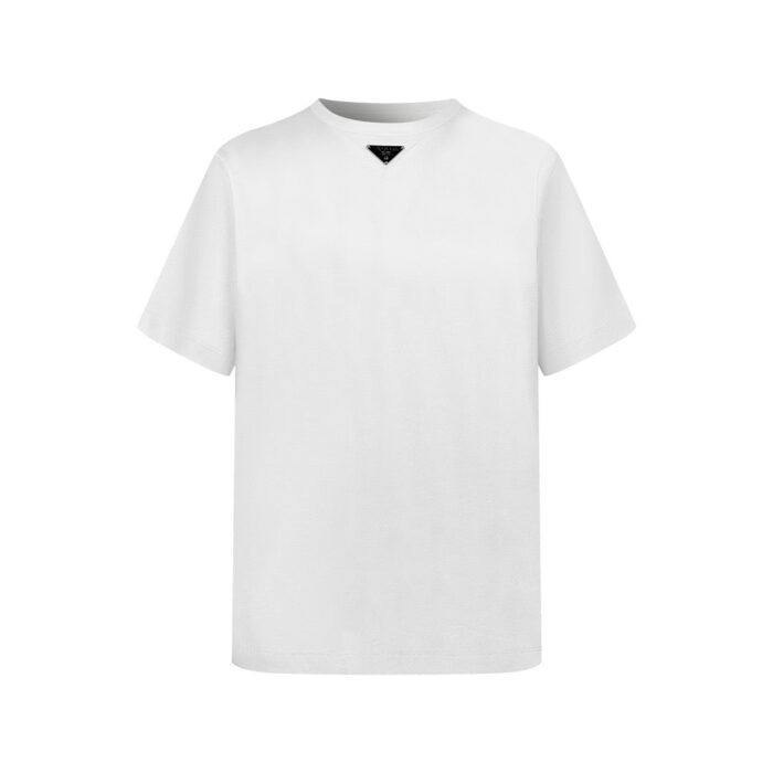 Maglietta bianca semplice e confortevole, perfetta per look casual e stile minimal.